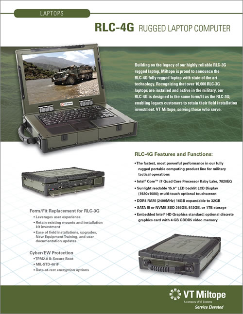 RLC4G Rugged Laptop Computer Miltope